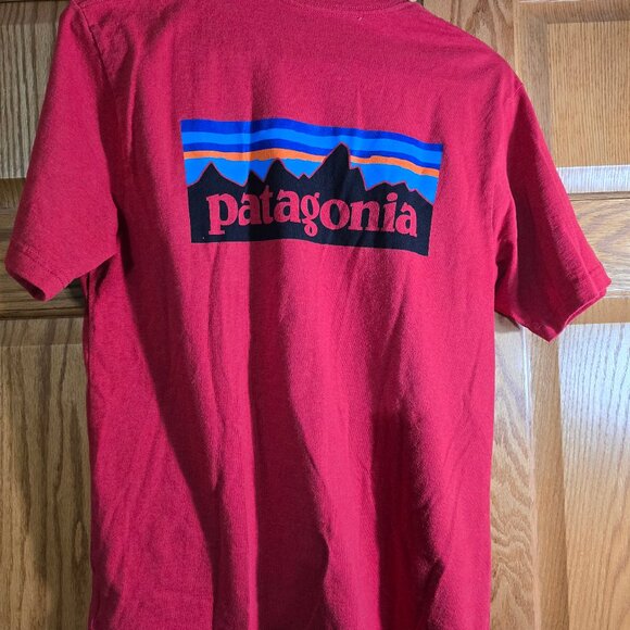 Patagonia P-6 Logo Pocket Responsibili-Tee M [Red] EUC - Picture 2 of 5
